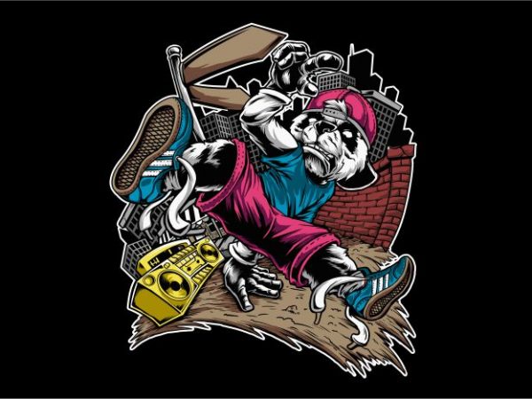 Panda Dancer t shirt illustration Panda Dancer t shirt illustration