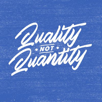 Quality not Quantity t shirt illustration Quality not Quantity t shirt illustration