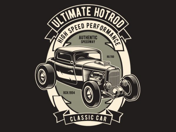 Ultimate Hotrod t shirt vector graphic Ultimate Hotrod t shirt vector graphic