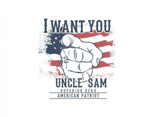 Download Uncle Sam t shirt vector graphic