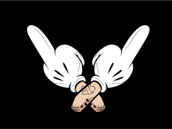 Cartoon Hand, Middle Finger Symbol t shirt vector file Cartoon Hand, Middle Finger Symbol t shirt vector file