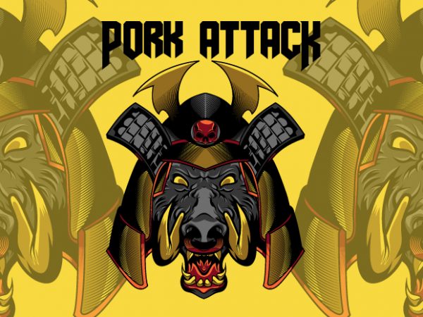 Pork Attack t shirt illustration Pork Attack t shirt illustration