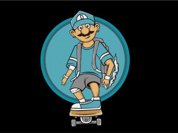 Skate and Smoke t shirt template vector Skate and Smoke t shirt template vector