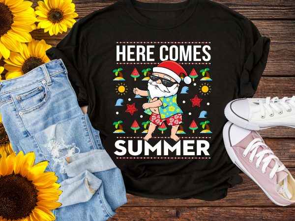 Christmas in Summer Here Comes Santa funny T shirt Design PNG – Santa Floos Summer Christmas in Summer Here Comes Santa funny T shirt Design PNG – Santa Floos Summer