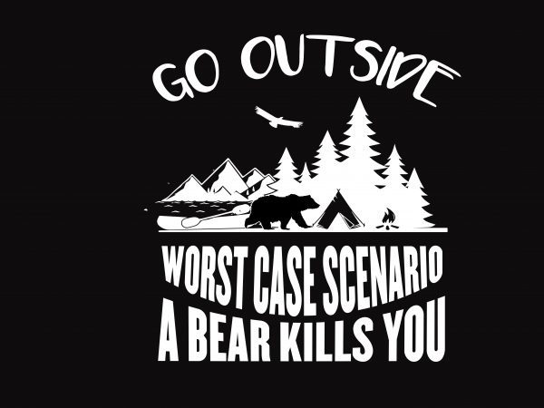 Go Outside t shirt design template Go Outside t shirt design template