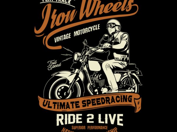 Iron Wheels t shirt design for sale Iron Wheels t shirt design for sale