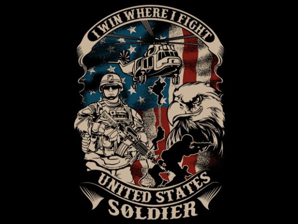 US soldier t shirt vector graphic US soldier t shirt vector graphic