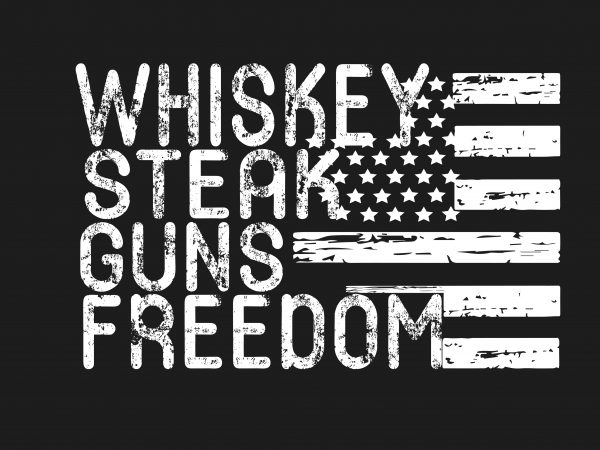 Download Whiskey Steak Gun t shirt design for sale