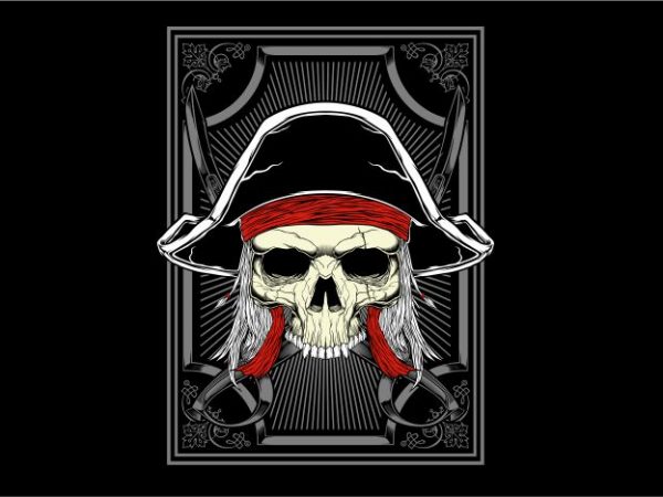 Captain Pirates t shirt vector file Captain Pirates t shirt vector file