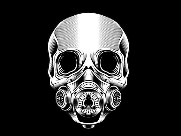 Skull with Mask t shirt template vector Skull with Mask t shirt template vector