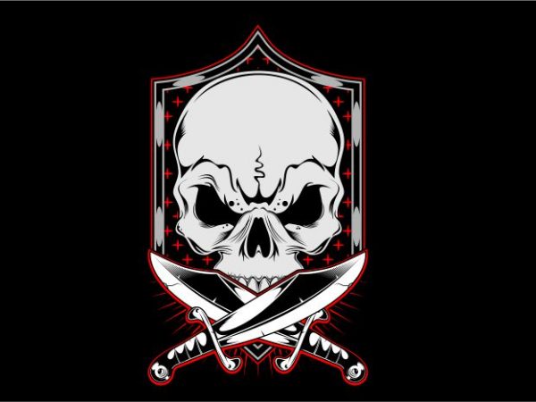 Skull with Frame t shirt template vector Skull with Frame t shirt template vector
