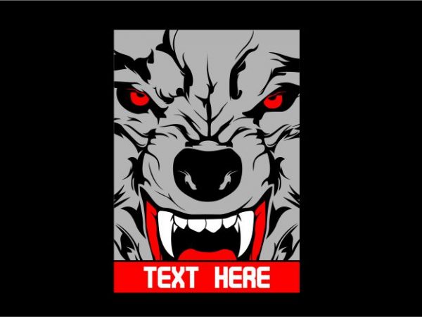Wolf with Frame t shirt design for sale Wolf with Frame t shirt design for sale