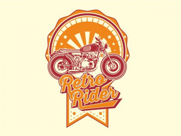 Retro Rider t shirt design online Retro Rider t shirt design online