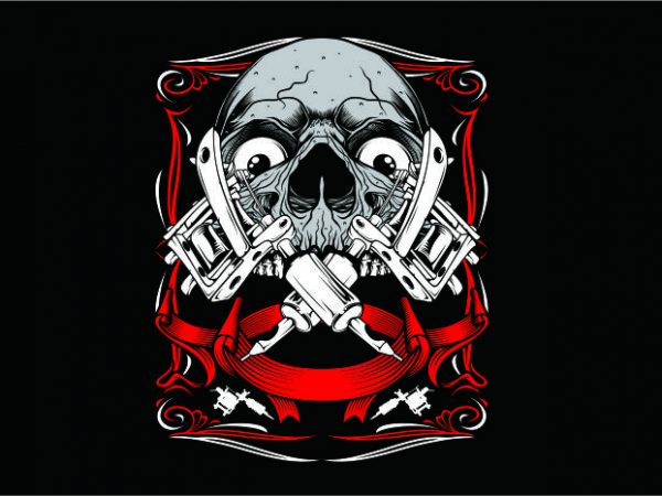 Skull Art Tattoo t shirt template vector Skull Art Tattoo t shirt template vector