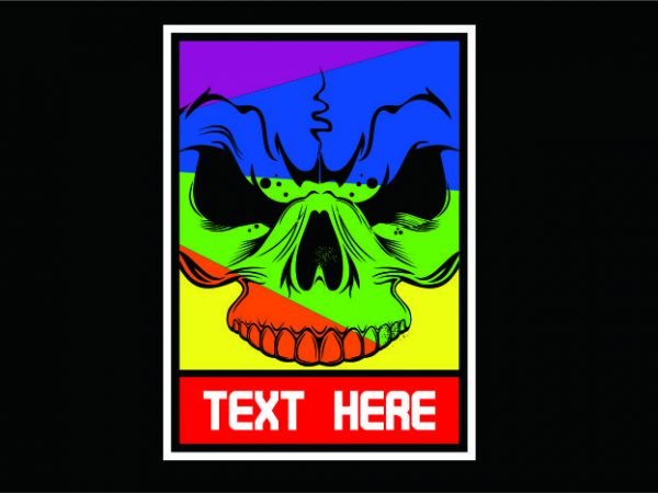 Skull Color Full t shirt template vector Skull Color Full t shirt template vector