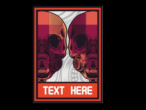 DOUBLE SKULL IN BOX t shirt vector illustration DOUBLE SKULL IN BOX t shirt vector illustration