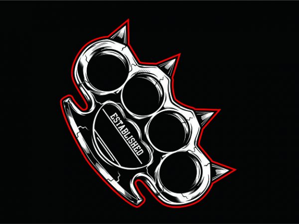 KNUCKLE RED t shirt vector art KNUCKLE RED t shirt vector art