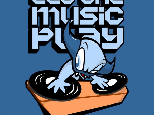 LET THE MUSIC PLAY t shirt vector graphic LET THE MUSIC PLAY t shirt vector graphic
