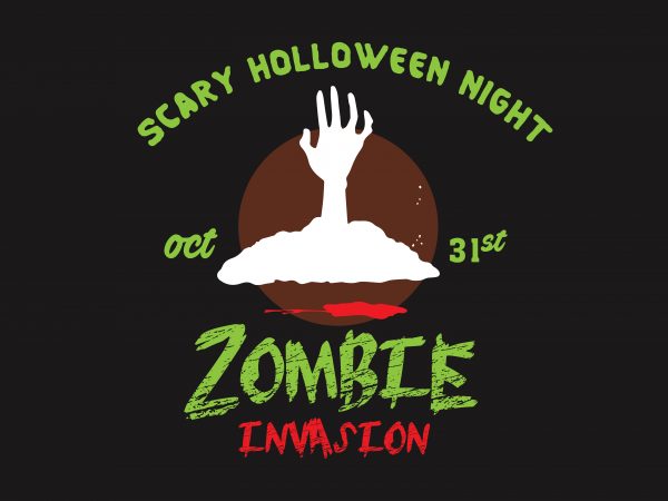 Zombie Invasion t shirt graphic design Zombie Invasion t shirt graphic design