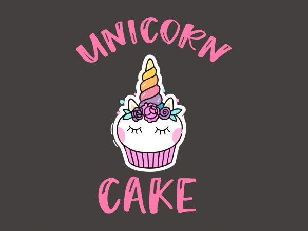 Unicorn Cake t shirt vector graphic Unicorn Cake t shirt vector graphic
