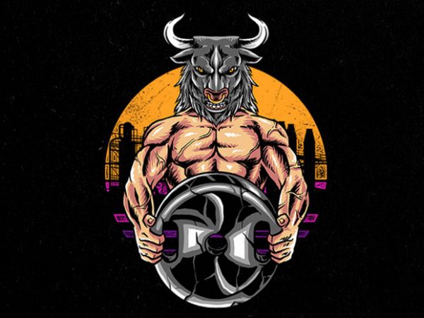 bulls gym Graphic t-shirt design bulls gym Graphic t-shirt design