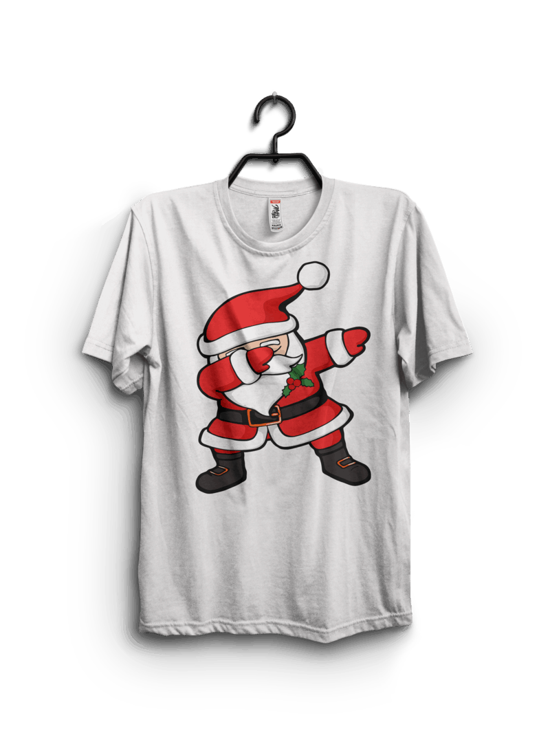 Dabbing Santa Claus Christmas T Shirt Vector Illustration 