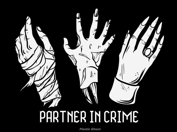 Partner in crime t shirt illustration Partner in crime t shirt illustration