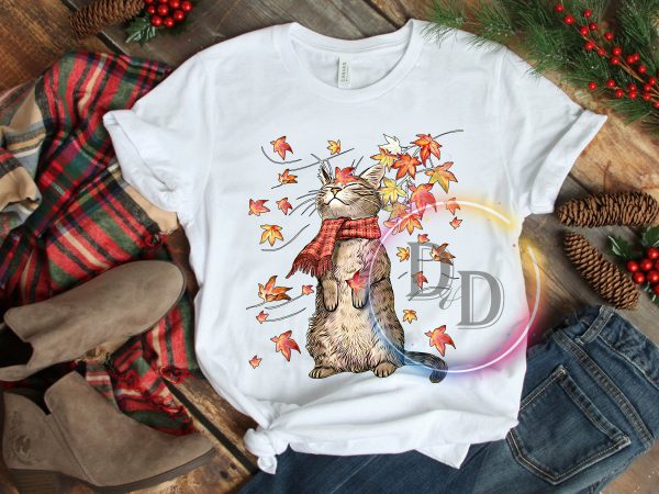 Autumn Cat T shirt Autumn Cat T shirt