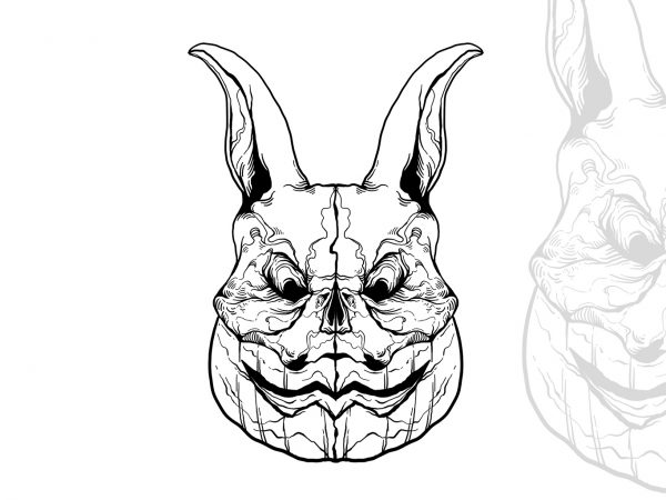 rabbit Halloween t-shirt design rabbit Halloween t-shirt design