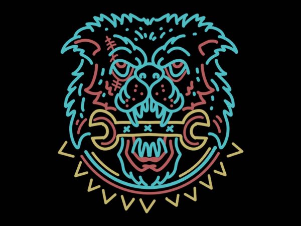 mad dog vector t-shirt design mad dog vector t-shirt design
