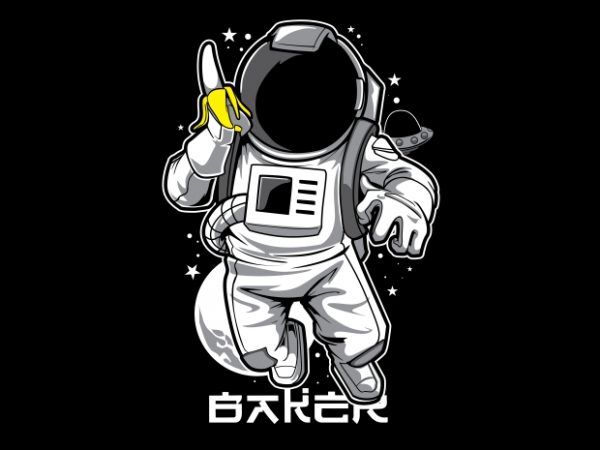 Astronaut & Banana T-Shirt Design buy t shirt design Astronaut & Banana T-Shirt Design buy t shirt design