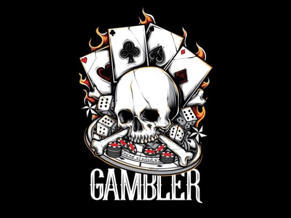 Gambler T-Shirt Design buy t shirt design Gambler T-Shirt Design buy t shirt design