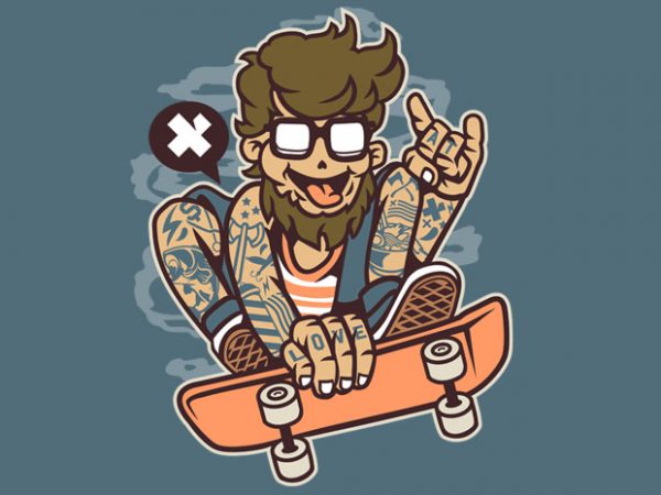 Bearded Skater buy t shirt design Bearded Skater buy t shirt design