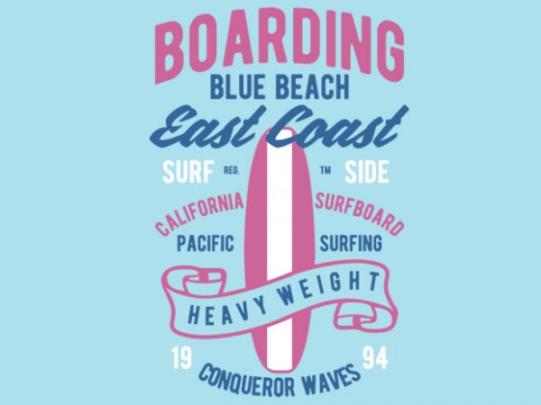 Boarding Blue Beach tshirt design buy t shirt design Boarding Blue Beach tshirt design buy t shirt design