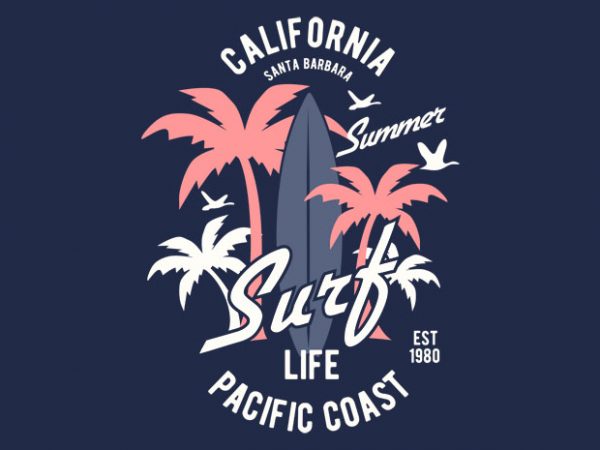 California Surf Tshirt Design buy t shirt design California Surf Tshirt Design buy t shirt design