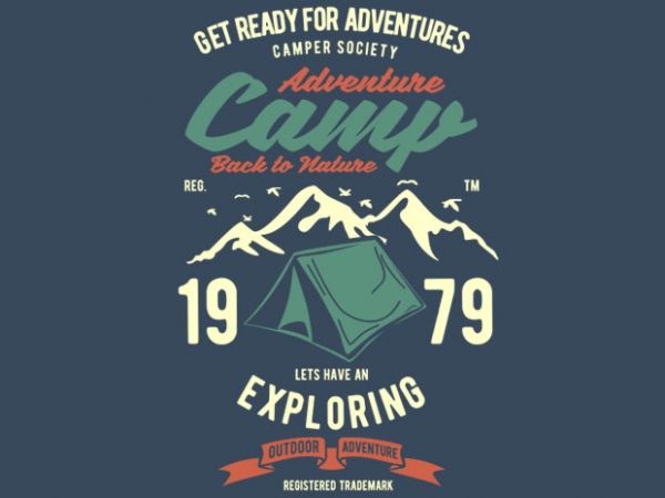 Camp Adventure Tshirt design buy t shirt design Camp Adventure Tshirt design buy t shirt design