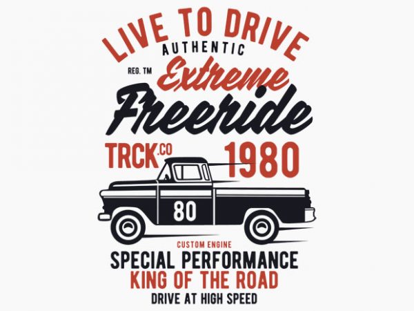 Extreme Freeride Truck t-shirt design buy t shirt design Extreme Freeride Truck t-shirt design buy t shirt design