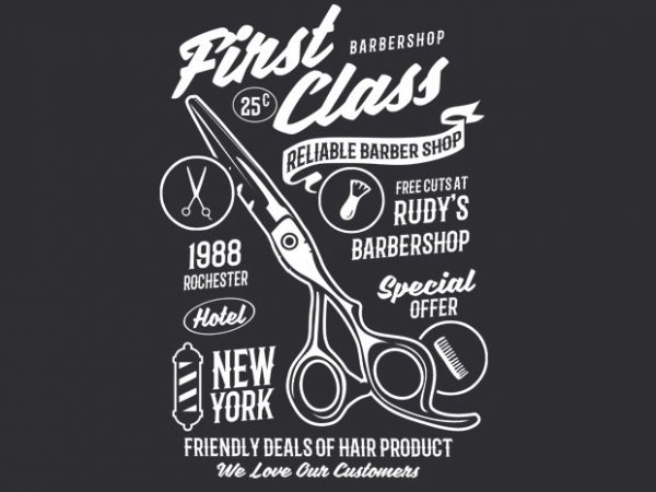 First Class Barber buy t shirt design First Class Barber buy t shirt design