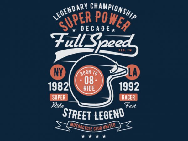 Full Speed Super Power t-shirt design Full Speed Super Power t-shirt design