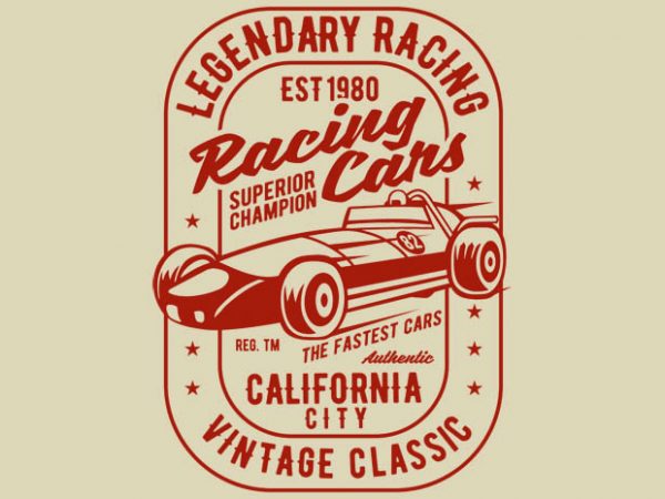 Legendary Racing Cars tshirt design buy t shirt design Legendary Racing Cars tshirt design buy t shirt design