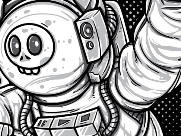 Lost in Space - Skull Astronaut buy t shirt design Lost in Space - Skull Astronaut buy t shirt design