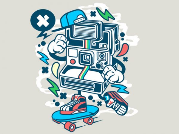 Polaroid Skater buy t shirt design Polaroid Skater buy t shirt design