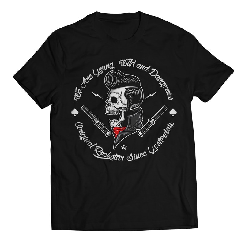 Rockabilly Skull buy t shirt design Rockabilly Skull buy t shirt design