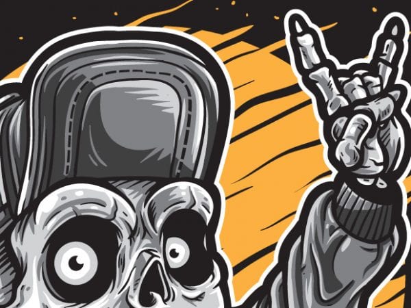 Skater Skull Boy t shirt template vector Skater Skull Boy t shirt template vector