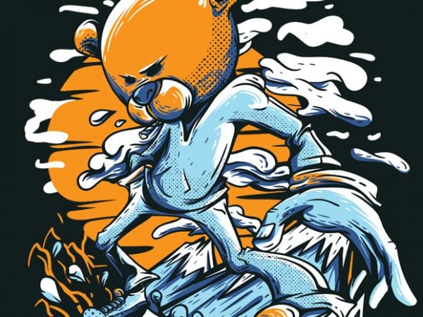 Snowboard Bear t shirt template vector Snowboard Bear t shirt template vector