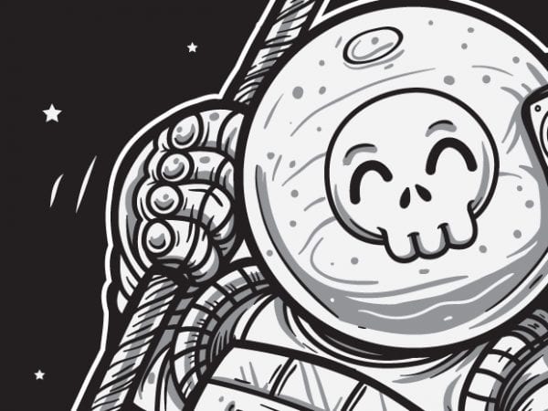 Space Joy – Astronaut Skull t shirt template vector Space Joy – Astronaut Skull t shirt template vector