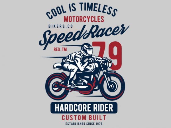 Speed Racer Motorcycles t shirt template vector Speed Racer Motorcycles t shirt template vector