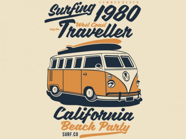 Surfing 1980 t shirt template vector Surfing 1980 t shirt template vector