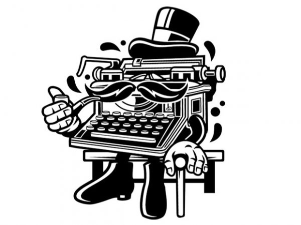 Typewriter Classic Gentleman buy t shirt design Typewriter Classic Gentleman buy t shirt design