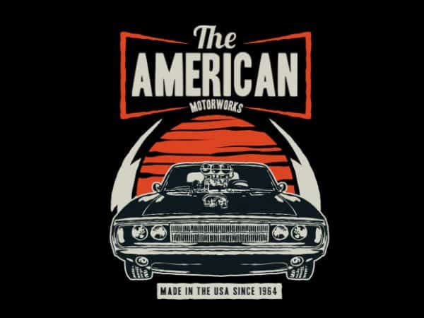 American Muscle Car t shirt vector American Muscle Car t shirt vector